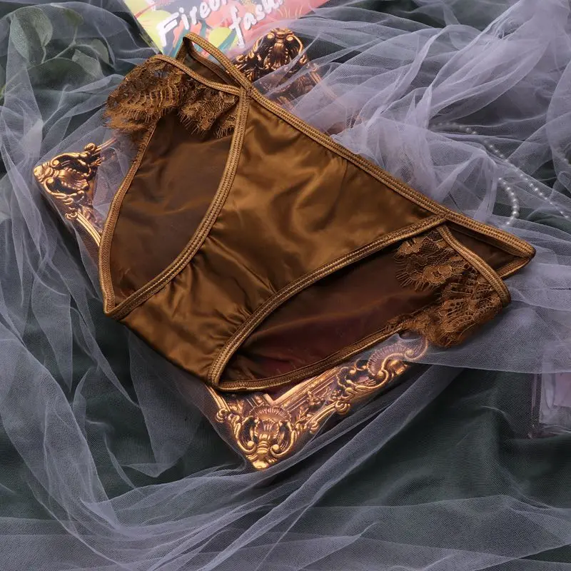 

Women's underwear satin lace underwear women sexy and breathable youth bandage cut out fashion girl's briefs fashion 308