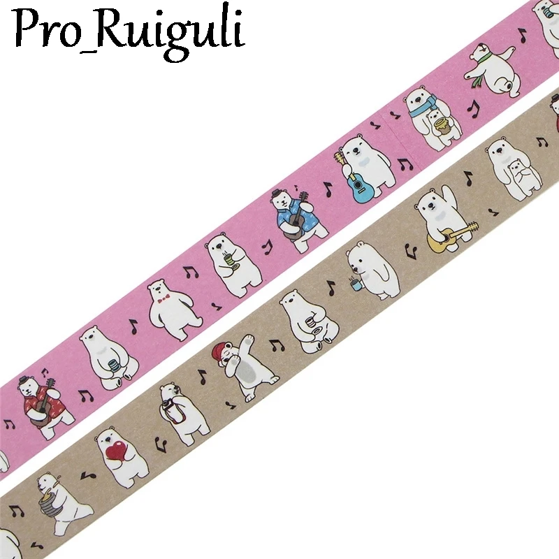 Полар флиса с рисунком из мультфильма Медведь Декоративная лента Бумага для