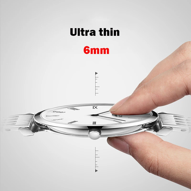 GUANQIN Couple Watches Men Women Design watch Vintage Quartz Analog Wrist Watch Waterproof ultra-thin 6mm Men and Women watches