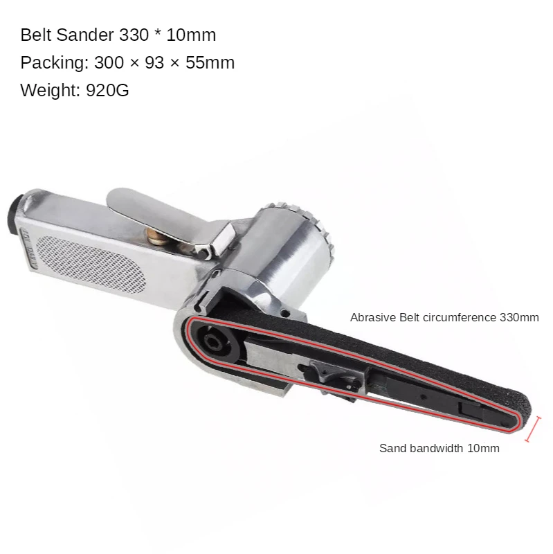 

Air Belt Sander Sanding Belt Adapter Pneumatic DIY Sanding Belt Angle Grinder Grinding Machine Welding Parts 10*330mm/20*520mm