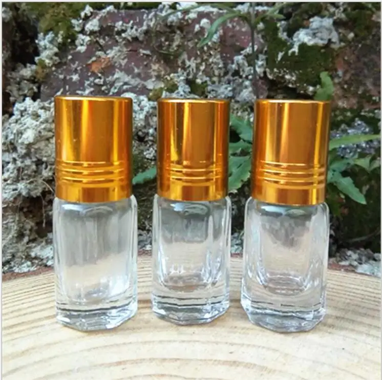 24 шт Золотая крышка мини флакон для парфюма стеклянная бутылка с роликом