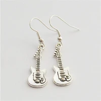 guitar jewelry silver color guitar earrings electric guitar earrings music earrings guitarist gift music teacher