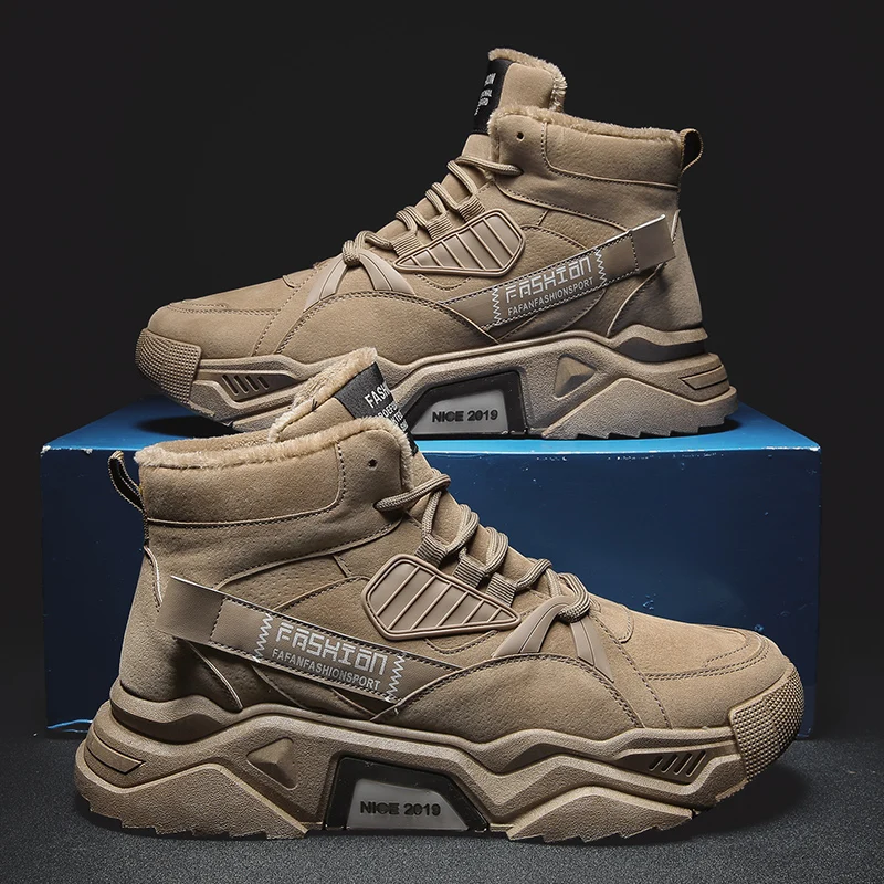 2019 Winter Men Boots Vintage Sneakers Breathable Casual Shoes Comfortable Fashion Adult Waterproof ankle |