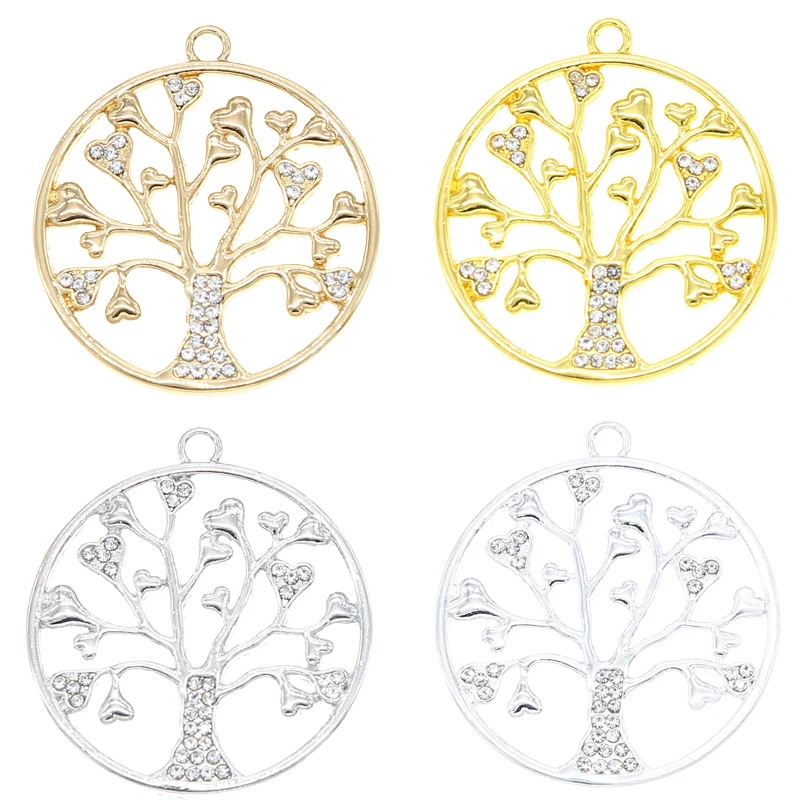 

High Quality Cheap Wholesale Lucky Tree Pendant Charm DIY Jewelry Life Tree Charm Keychain Necklace Accessories