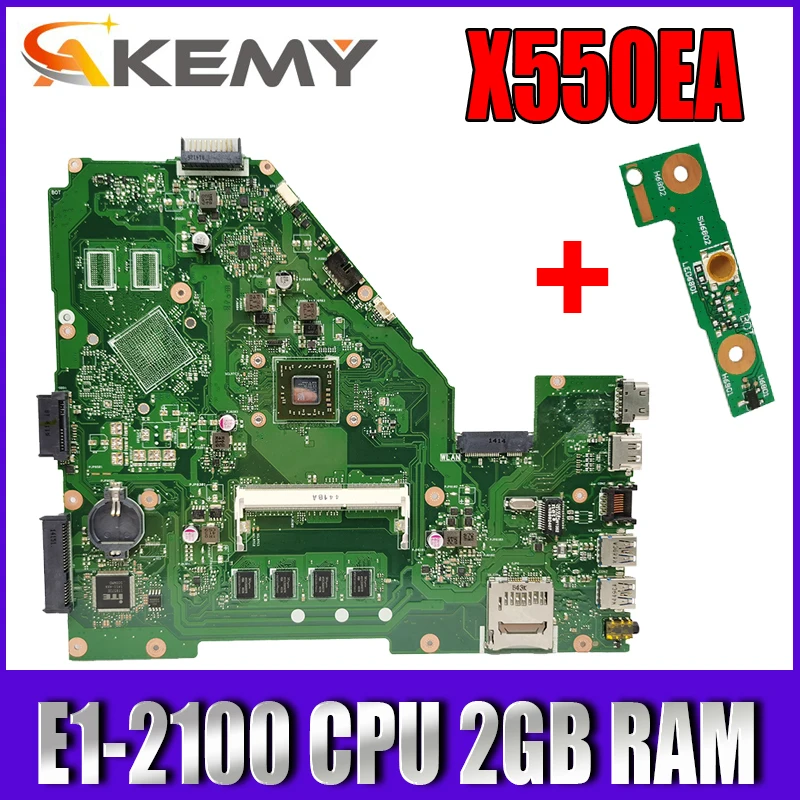 X550EP X550EA материнская плата для ноутбука For Asus F552EP F552E A552E X552E D552E оригинальная E1 2100 ЦП