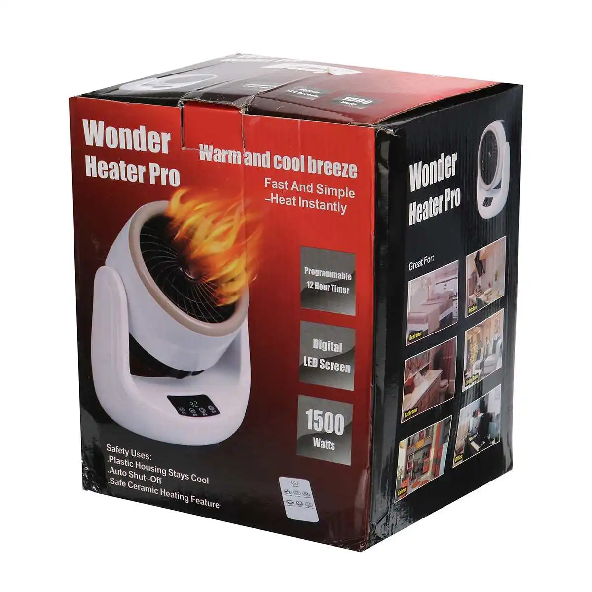 

1500W Mini Portable Electric Heater Desktop Heating Warm Air Heater 3Gears Adjustable Home Office Bathroom Radiator Warmer Fan