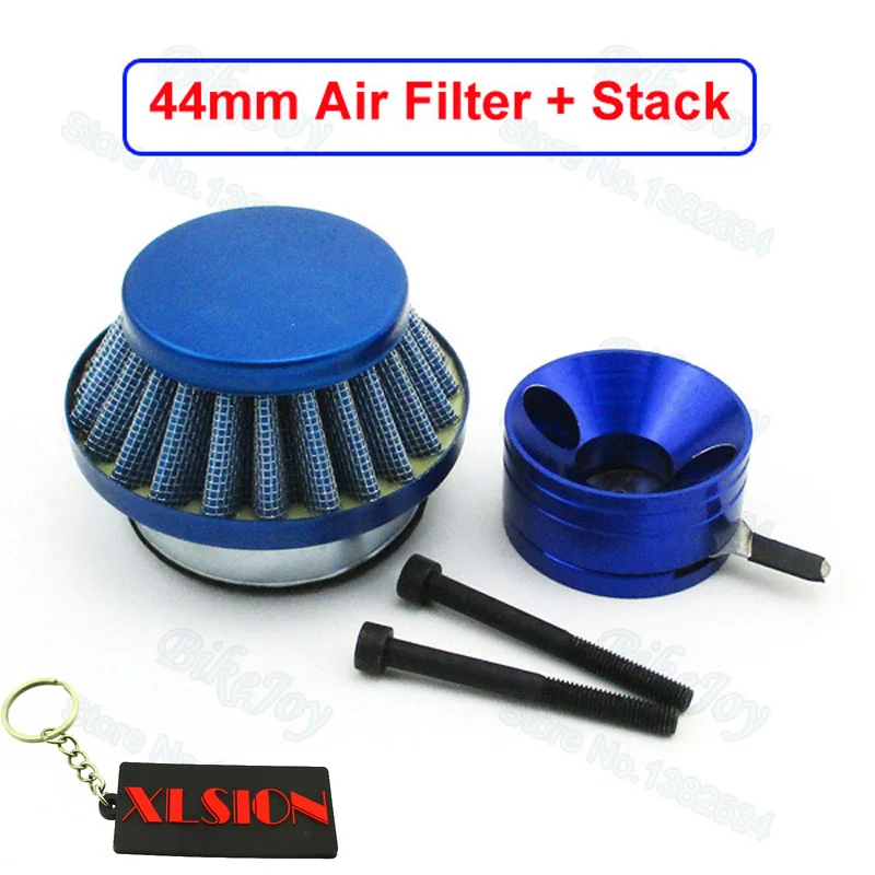 44 мм комплект адаптеров для гонок и стека голубой алюминиевый 23cc 33cc 43cc 49cc Goped