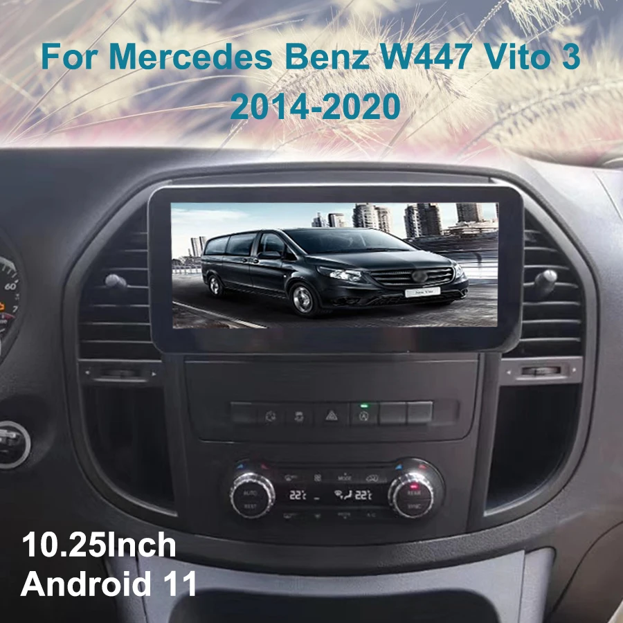Автомобильный мультимедийный плеер на Android 11 8 ГБ + 128 Гб GPS для Mercedes Benz W447 Vito 3 119d