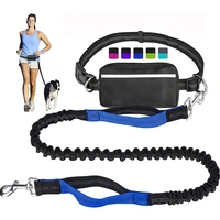 hands free dog leash nylon pet products dogs harness collar jogging running lead adjustable waist leashes traction belt rope