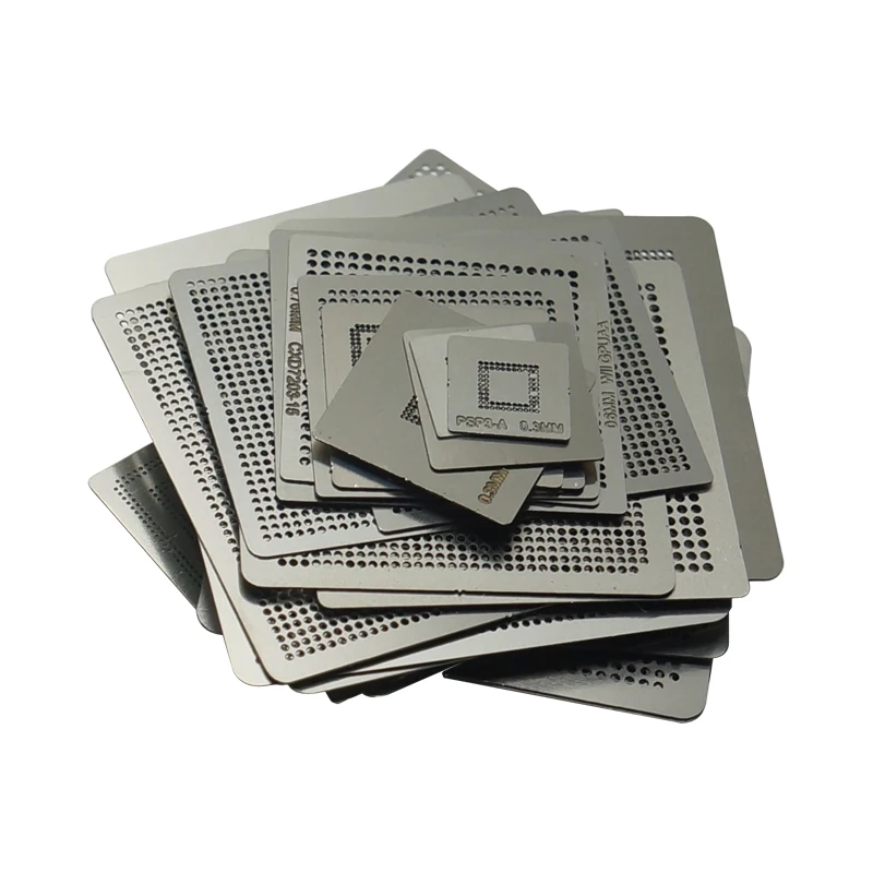 

47pcs/set Direct Heat Reballing Universal Directly Stencils For Game Console PS3 CPU PS4 GPU XBOX CXD WII