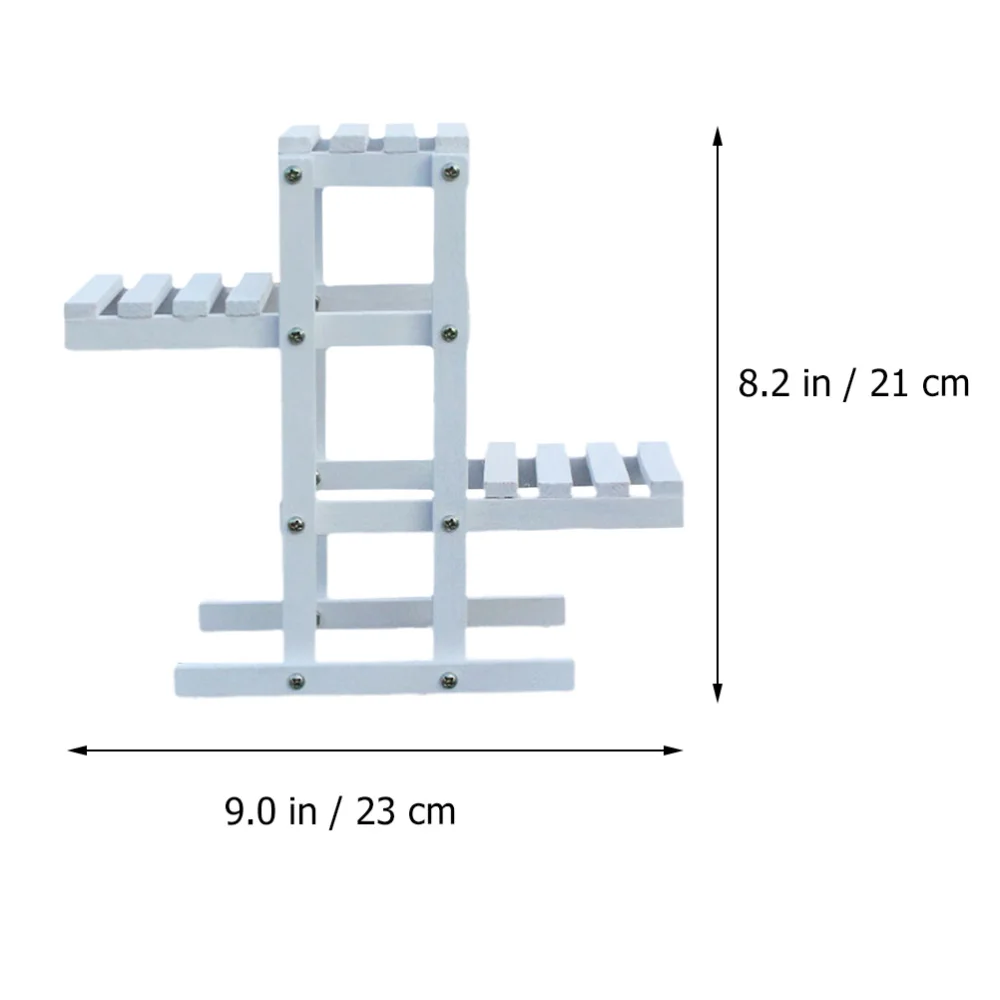 

1pc Wooden Storage Rack Flower Pot Rack Stand Holder Household Green Plants Potted Plant Flower Holder for Home (White)