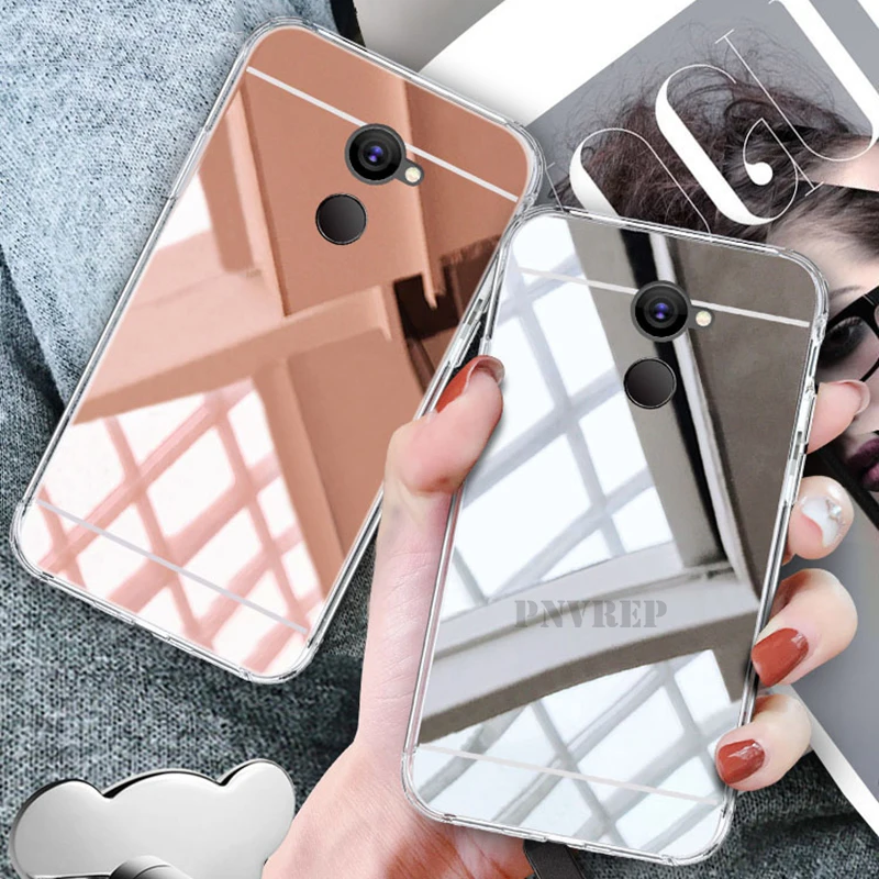 Чехол с зеркальным покрытием для Xiaomi Mi A1 A2 Lite 6 8 9 MIX 2 2S Модный чехол из мягкого ТПУ