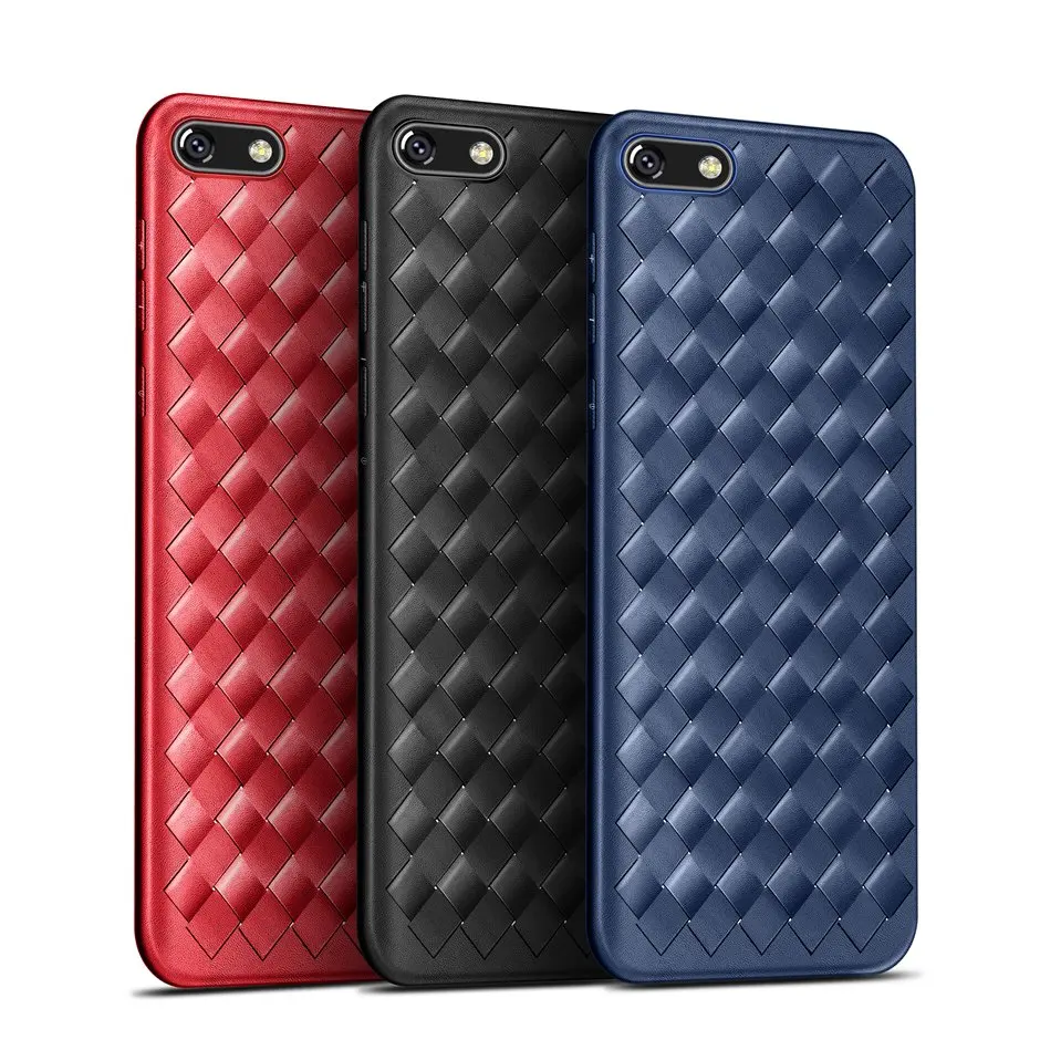 Тканый силиконовый чехол для Huawei Y5 2018 Prime мягкая задняя крышка из ТПУ Lite