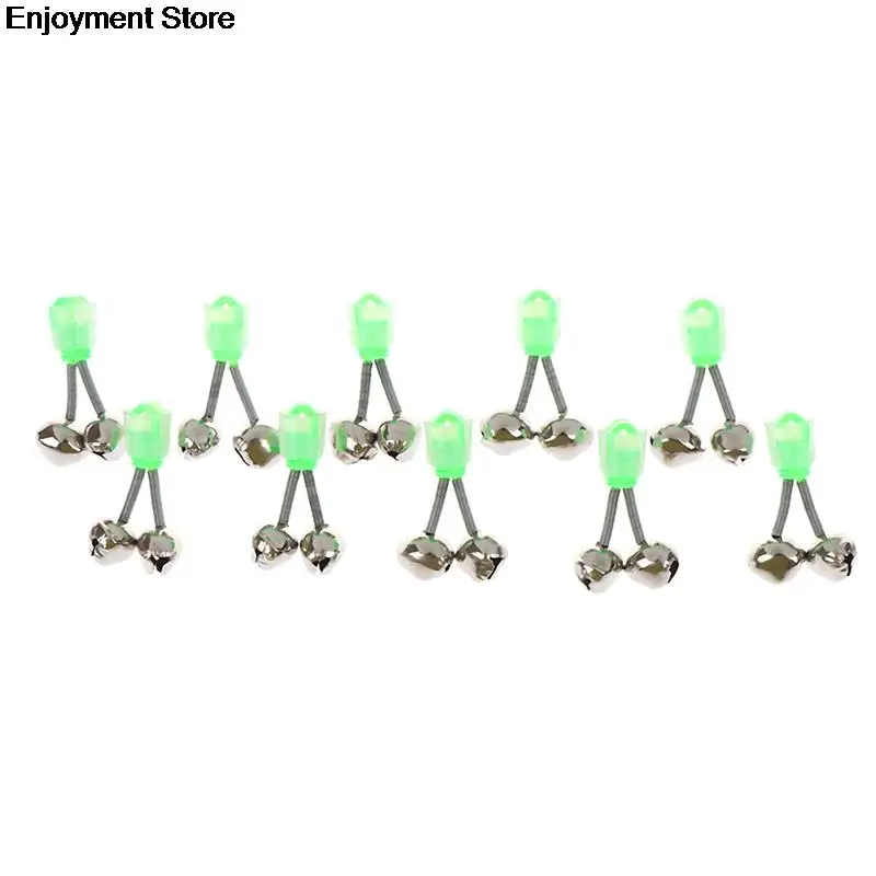5/10 Pcs Fishing Bite Alarms Rod Bells Clamp Tip Clip Ring Green Accessory Hot | Спорт и развлечения