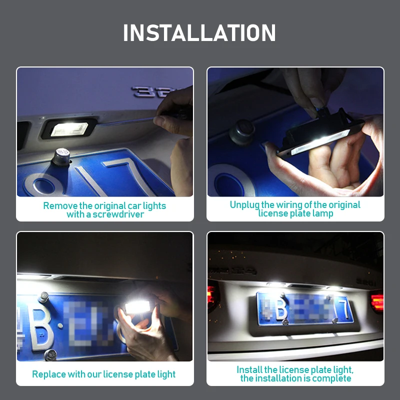 

Car 18SMD LED Number License Plate Light Lamps 12V 6500k For VW GOLF 4 5 6 7 Polo 6R Scirocco Passat B6 3c Limousine 2005-2010