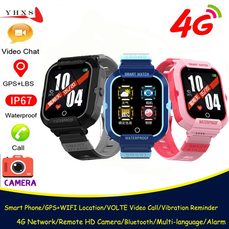 

Смарт-часы IP67, 4G, с камерой, GPS, Wi-Fi