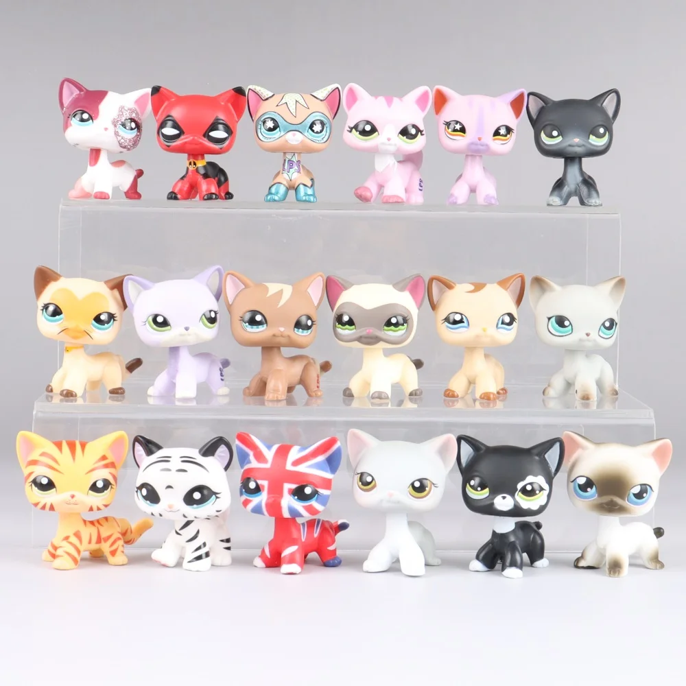 

Оригинальные маленькие домашние животные Hasbro коллекция LPS кошки Редкие стоячие короткие котята щенок экшн-фигурки модели игрушки подарок д...