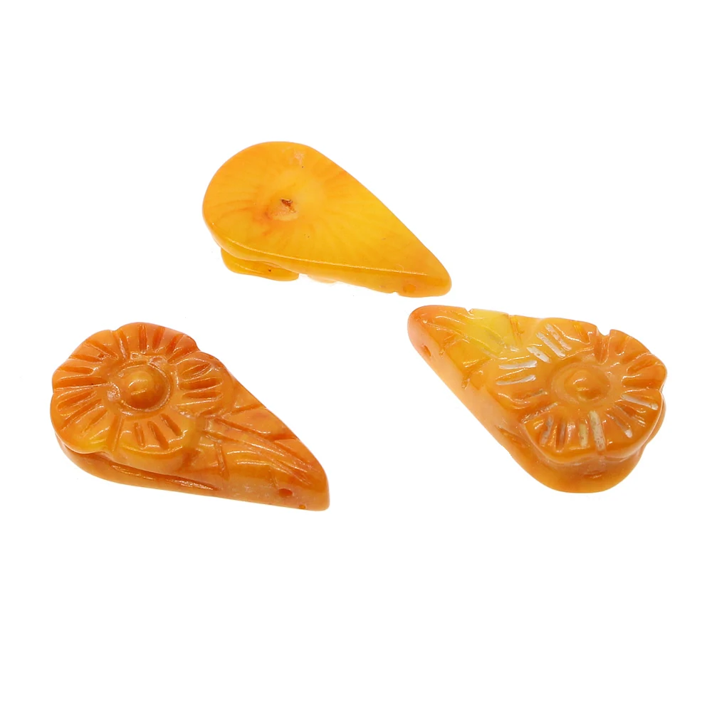 5 шт./пакет натуральная морская бамбуковый Коралл треугольник резные коралловых