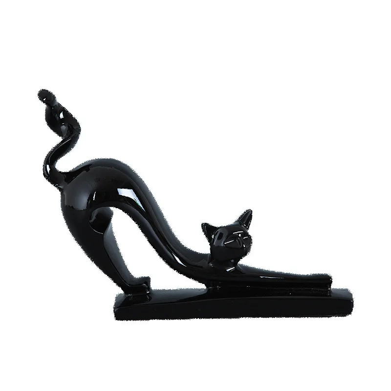 Современное домашнее ремесло простой полимерный Кот на удачу украшение для