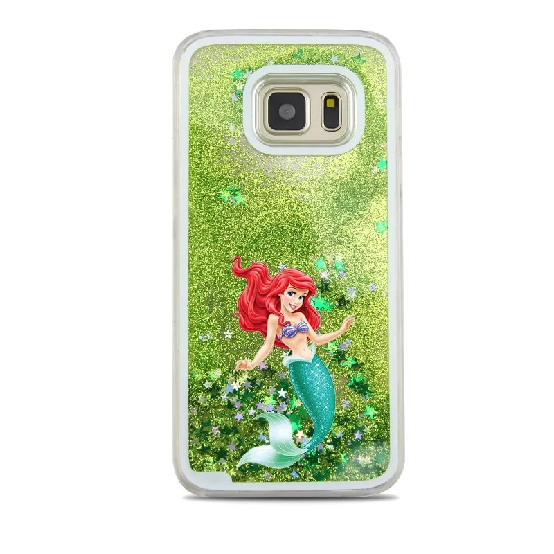 Cute Cartoon Minnie Stitch Mermaid Quicksand Water Liquid case for Samsung Galaxy S7 edge S8 S9 Plus Note 8 9 Cover Fundas |