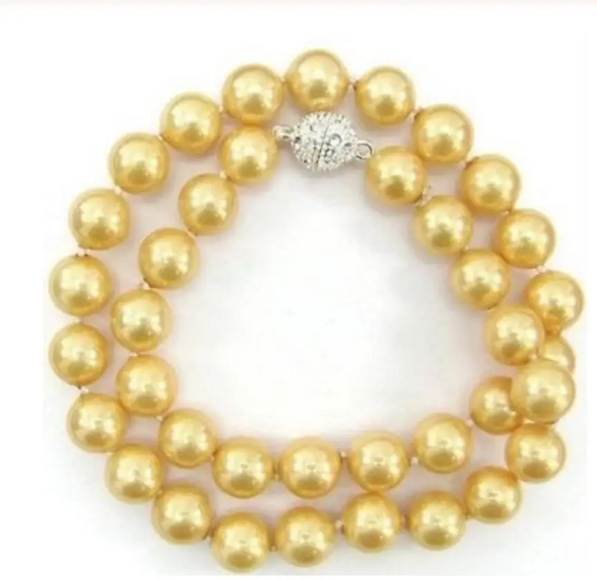 Ювелирные изделия бесплатная доставка хит продаж 10 мм Золотое жемчужное