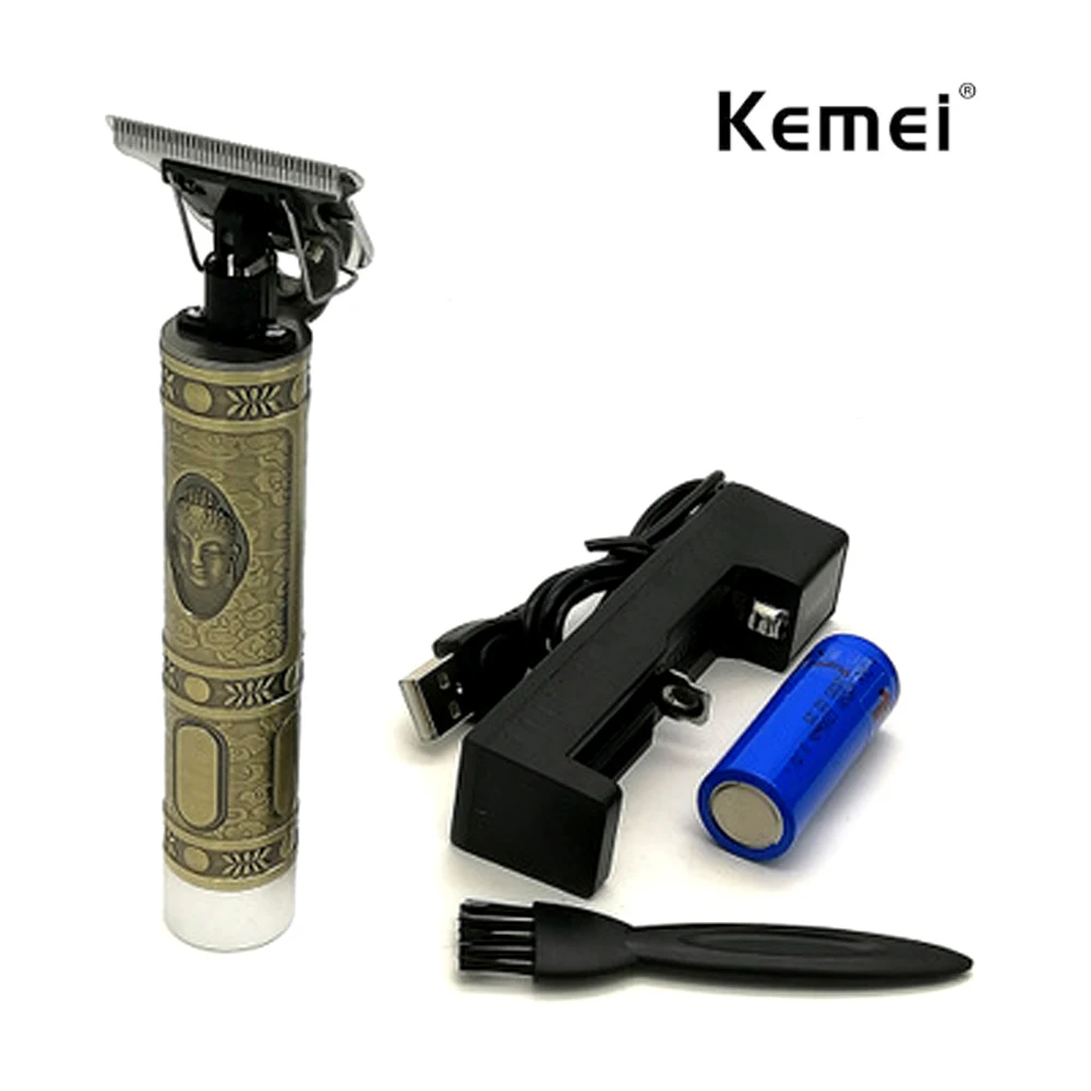 

KM-1974 Professional Hair Clipper Barber Carving Crafs Buddha Retro Cordless Trimmer Men T-shape Hair Cutting Machine