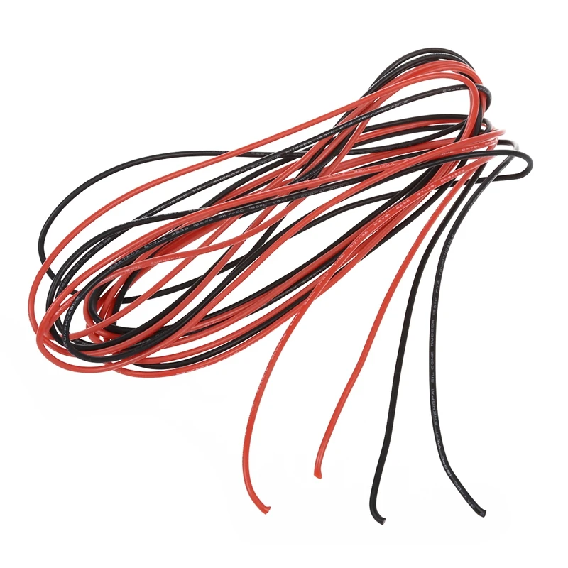 New 6x 3 Meter 20 Gauge + 24 18 AWG Silicone Rubber Wire Cable Red Black Flexible | Обустройство дома