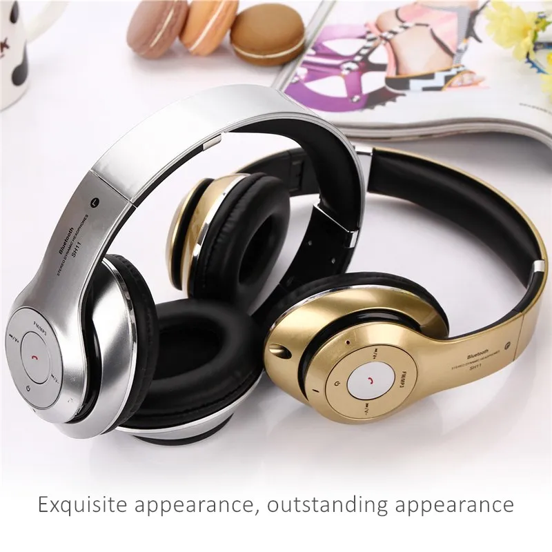 Новые портативные беспроводные наушники Bluetooth складная стереогарнитура аудио Mp3