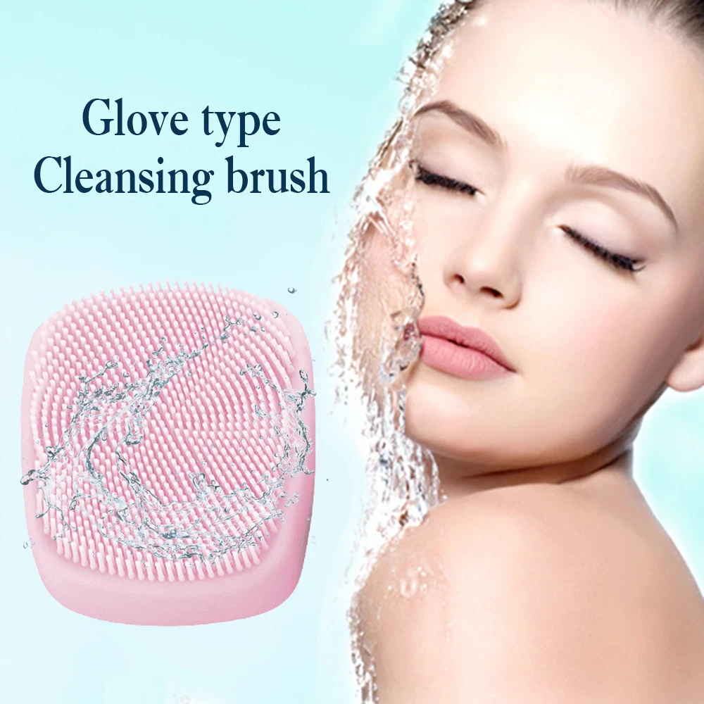 Мягкая силиконовая перчатка для чистки лица 1 шт. щетка мытья доска косметики