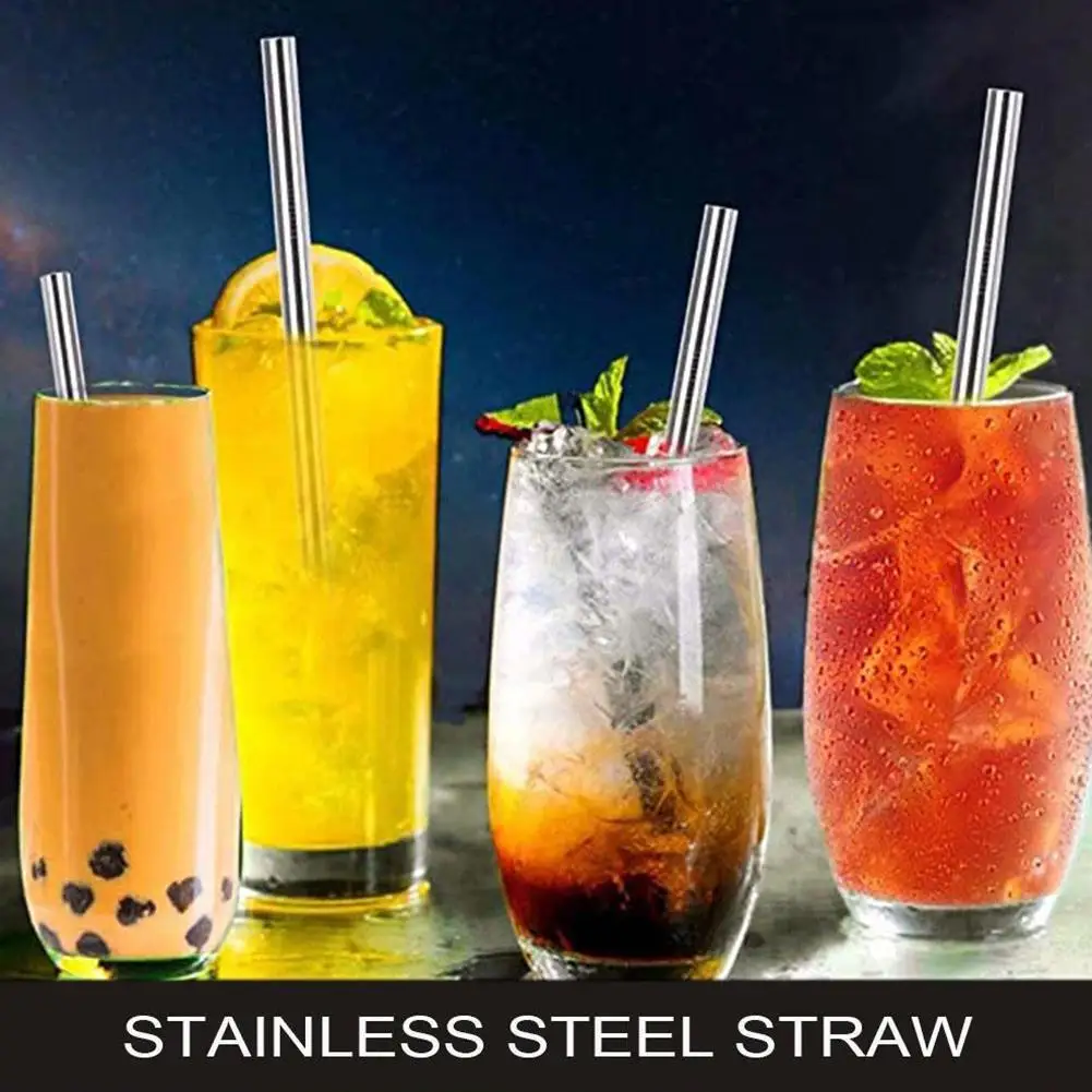 11 шт. набор стальных трубок для коктейлей и напитков | Дом сад