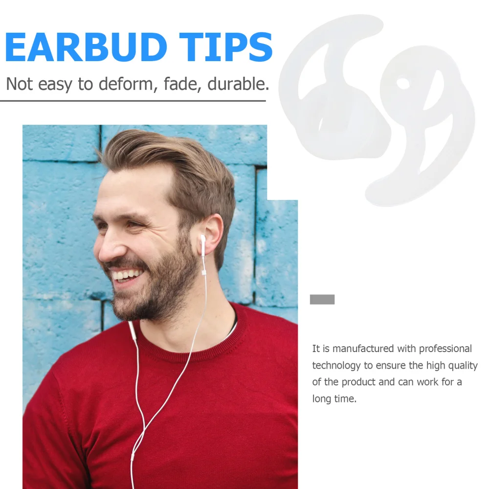 

1 Pair Silicone Fin Ear Mold Earbud Tips for Acoustic Coil Tube Earpiece