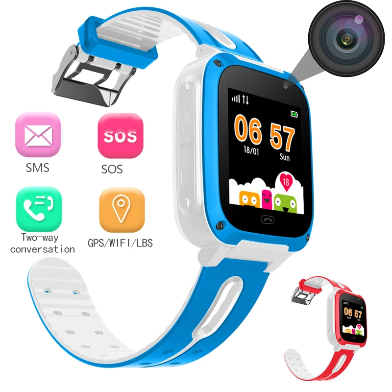 WISHDOIT светодиодный цветной сенсорный экран Детские умные часы LBS