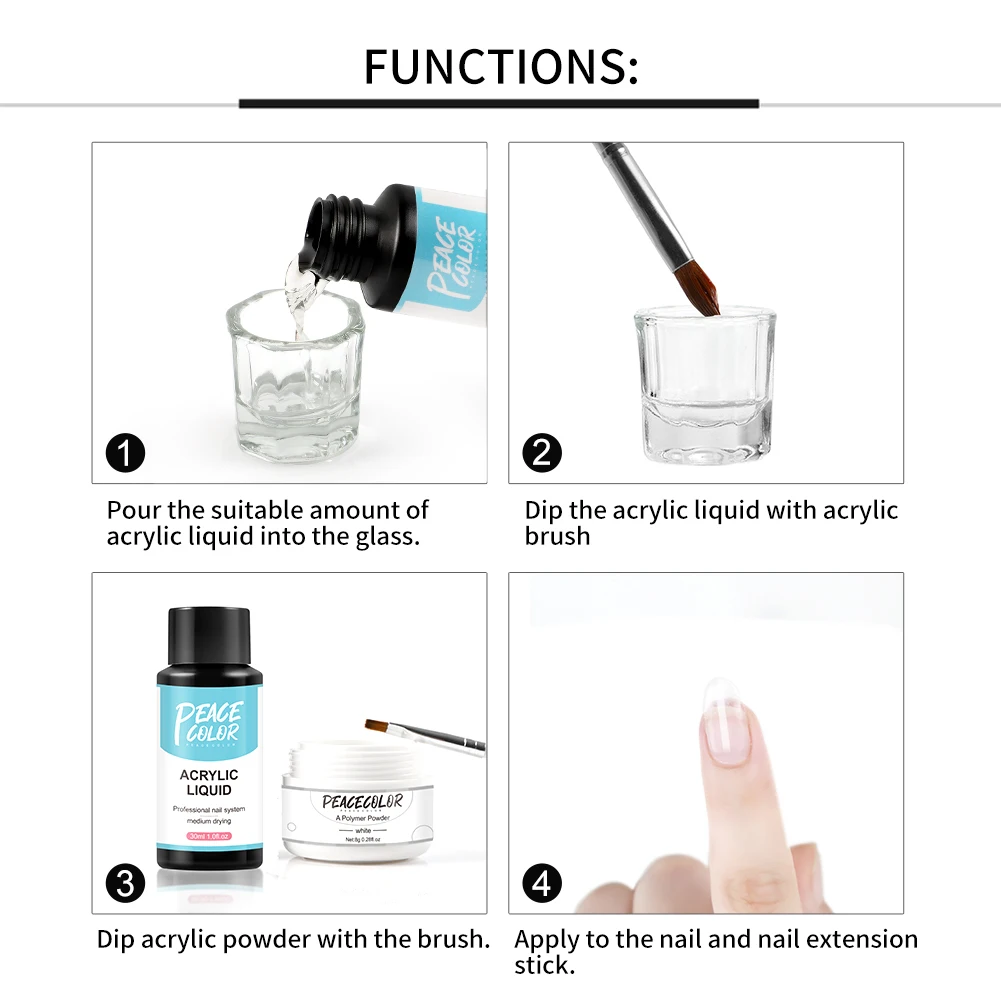 

Acrylic liquid For Acylic Powder Quick Builder 30ML Nail Liquid Slip Solution For Nail Art Extension Soak Off Manicure Tools