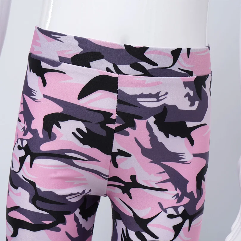 Ch&aacute;ndal deportivo de camuflaje para ni&ntilde;os y ni&ntilde;as, conjunto de ropa deportiva de Yoga, Top recortado de impacto, sujetador y pantalones, traje de baile-4