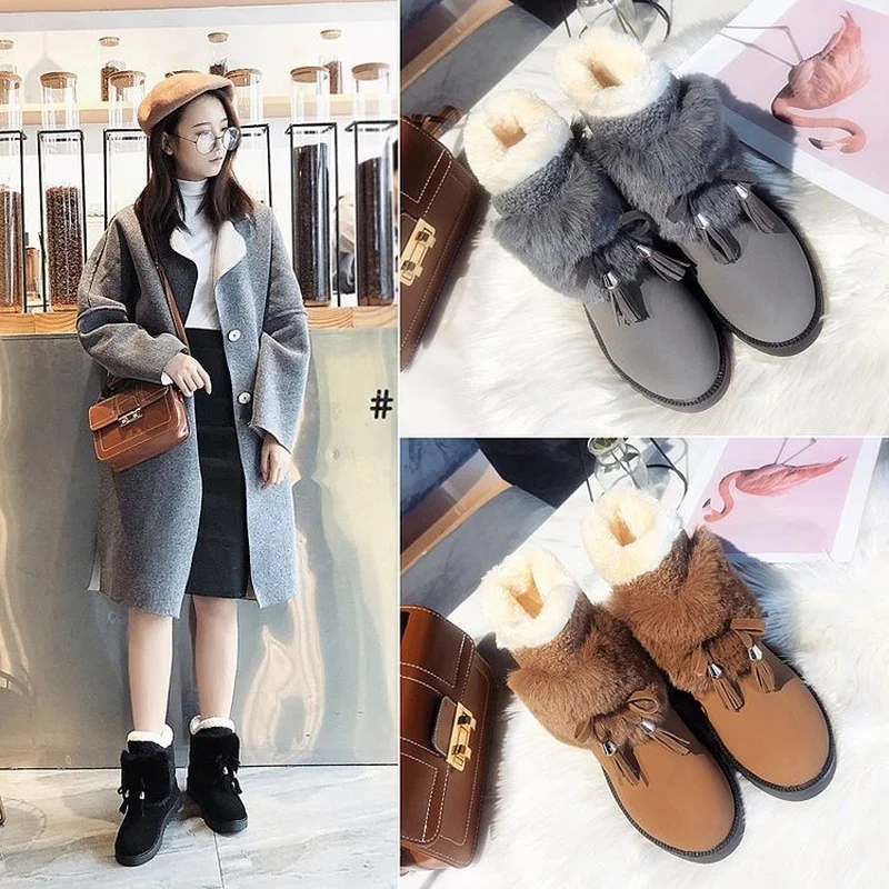 

Snow boots women 2021 winter new retro comfortable casual cotton shoes boots thick bottom plus velvet short boots women boots