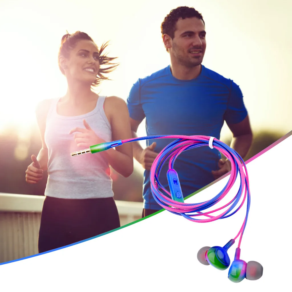 Проводные Игровые наушники 3 5 мм с градиентом микрофоном для смартфонов