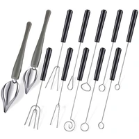 12 pieces candy dipping tools set included chocolate dipping fork spoons culinary decorating spoons chef art pencil