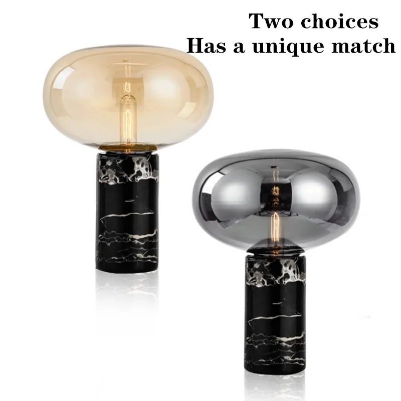 

Light luxury simple post-modern creative marble table lamp Nordic bedroom bedside table lamp model room designer table lamp