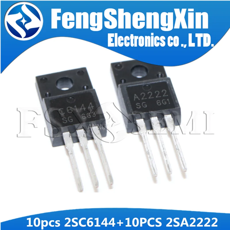 20 шт./лот Новый 2SA2222 & 2SC6144 брикет (10 x A2222 + 10 C6144) кремниевый транзистор PNP Power|transistor