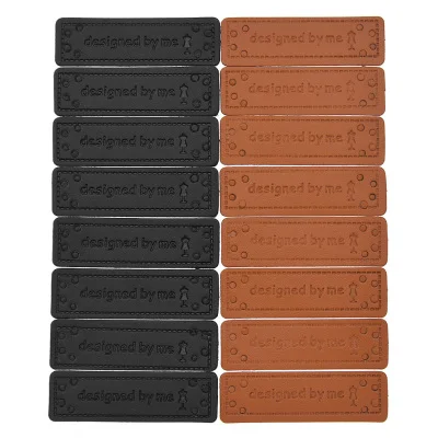 24pcs Mixed Color 24 шт. персональные Искусственные кожаные этикетки для одежды ручной работы лосткутное одеяло сумки обувь украшения ярлыки «сделай сам» поставки - Цвет: 24pcs Mixed Color