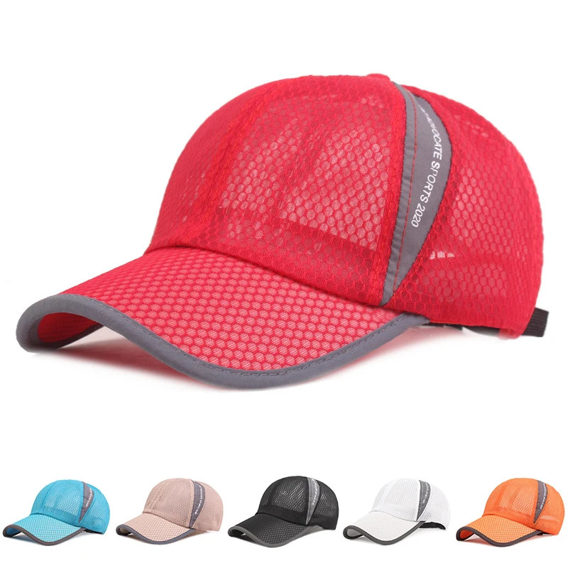 

Unisex Mesh Peaked Hat Women Men Fashion Splice Baseball Cap Sunscreen Quick Drying Caps Summer Outdoors Breathable Sun Hats