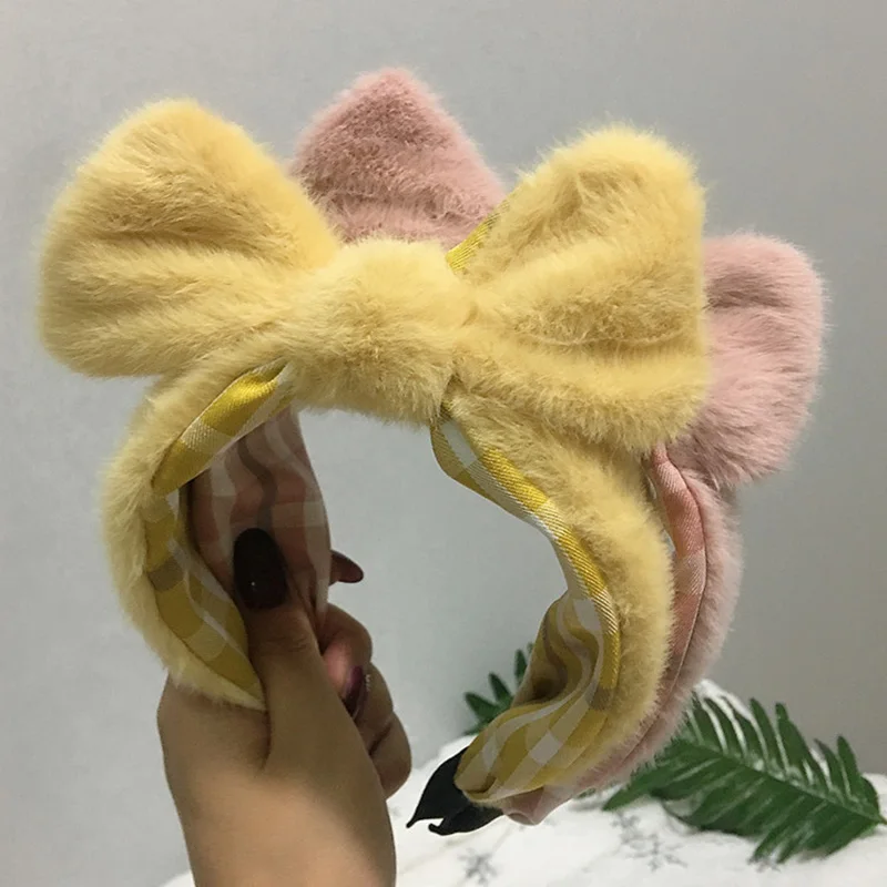 

Fashion Lamb Wool Headband New Plush Rabbit Ears Bezel Headdress Cute Hair Accessories Fashion Plush Tiara