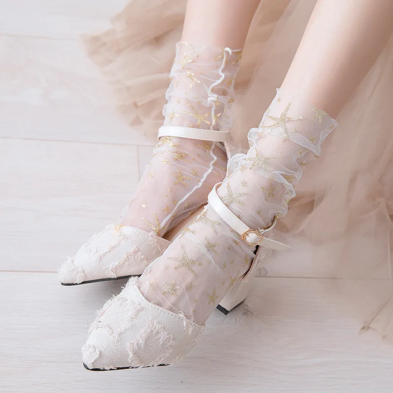 Новинка тонкие шелковые носки весенне летние прозрачные сетчатые Дышащие с