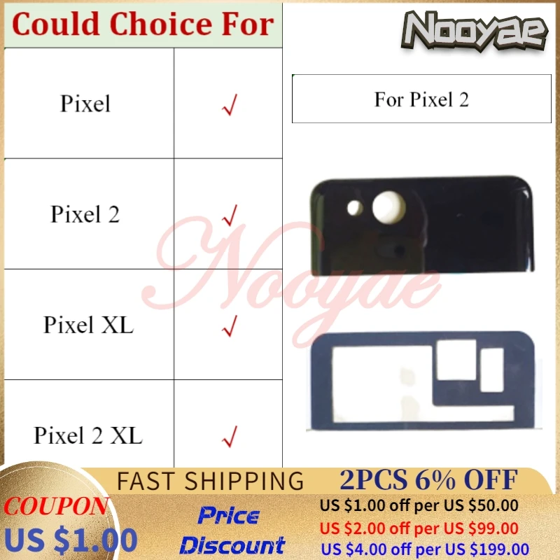 Задняя стеклянная крышка объектива камеры Крышка корпуса для HTC Google Pixel 2 5 0 XL 6 2XL