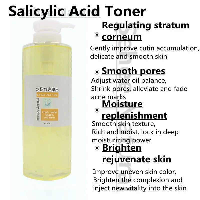 1kg Salicylic Acid Toner Dispels Acne Anti Acne Closes Mouth Control Oil Shrinks Pores Skin Problem Resolve Serum Beauty