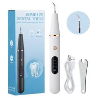 household ultrasonic dental teeth cleaner calculustartarplaque remover rechargeable oral scaler with replaceable working tips
