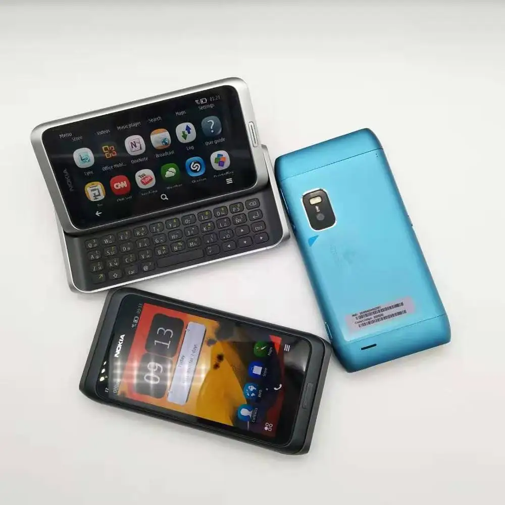 E7 Разблокированный Мобильный телефон Nokia E7 4," дюймов Камера 8.0MP gps wifi 16GB Storange Nokia смартфон