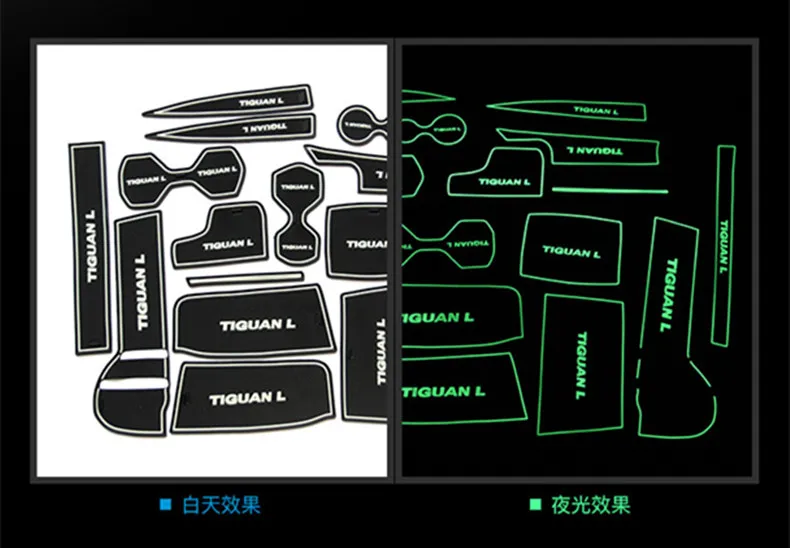 Противоскользящий коврик для ворот резиновые коврики чашек подставка VW Tiguan 2017 2018