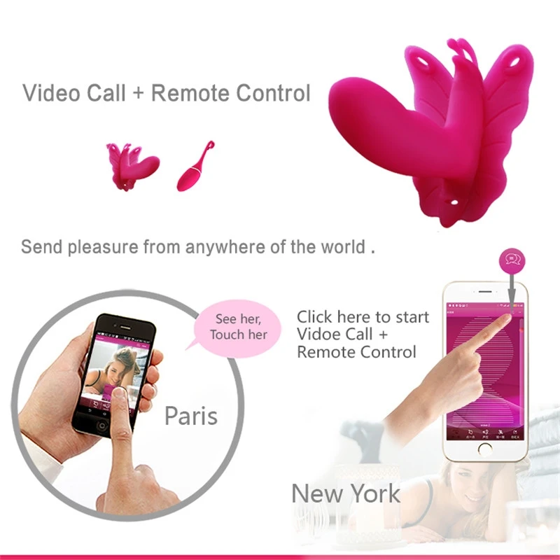 REALOV Лидия Смартфон APP удаленного Управление носимых G-Spot вибратор ремень на киска