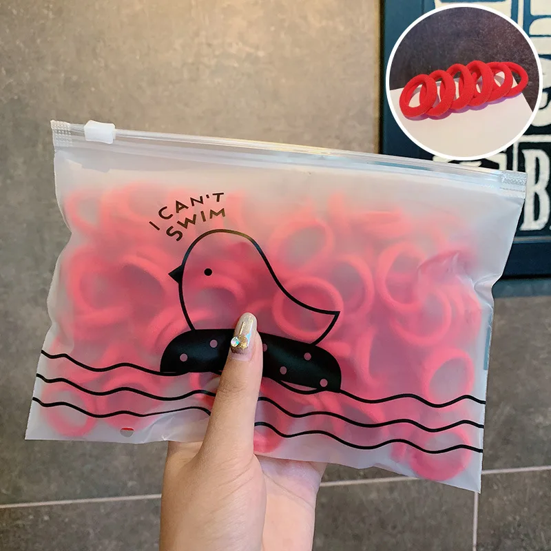 50 штук/упаковка Резинка для волос обтянутая тканью Для девочек Мини-юбка Женский